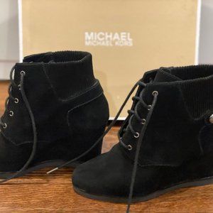 Michael Kors Suede Wedge Booties -